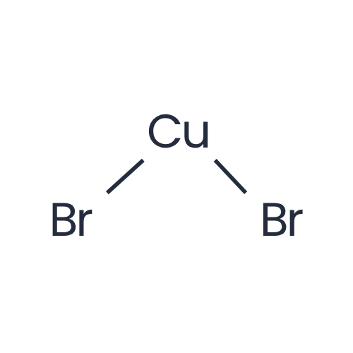 Chemical structure of Copper(II) Bromide (CuBr₂)