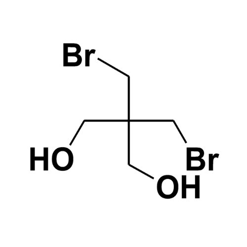 Chemical structure of Dibromo Neopentyl Glycol (C₅H₁₀Br₂O₂)